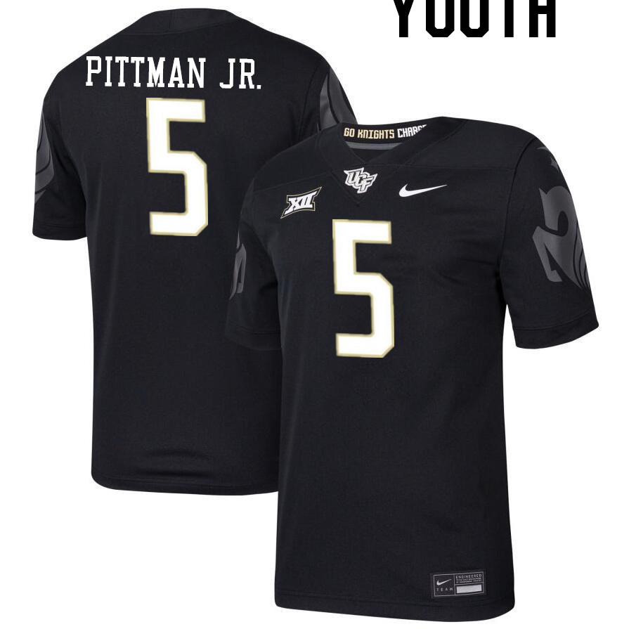 Youth #5 Randy Pittman Jr. UCF Knights Big 12 Conference College Football Jerseys Stitched-Black